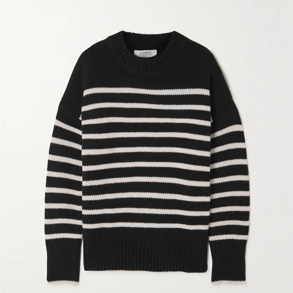 La Ligne Marin Navy and Cream Striped Sweater